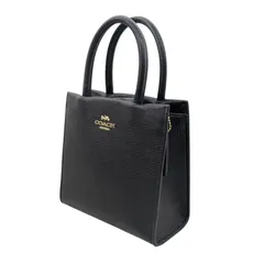 【未使用】コーチ COACH　ミニシグネチャー 黒 ブラック　ハンドバッグトート 美品 コーチ トートバッグ 黒 ミニシグネチャー ワンショルダー