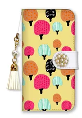 Google Pixel 5a (5G) ケース 手帳型 グーグルピクセル5a(5G) スマホケース パール デコ付き ストラップ付 北欧柄 花柄 フラワー お花 上品 大人 可愛い ブランド ホワイト ピンク ブルー カラー09