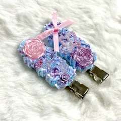 【No.97】前髪クリップ ホイップデコ 水色