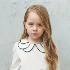 ☆ WHITE ☆ 130cm ☆ モイナブラウス ブラウス 子供 女の子 子ども 丸襟 03171902 長袖 パフスリーブ 白 ホワイト 卒園式 入学式 卒業式 レース フォーマル カジュアル 結婚式 発表会 おしゃれ 大人可愛い オシャレ かわいい