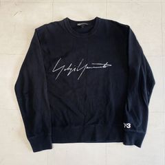 Y-3　ワイスリー　20SS DISTRESSED SIGNATURE CREW SWEAT SHIRT スウェット　SIZE M　【中目黒R04】