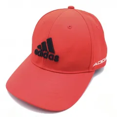 アディダス キャップ レッド×黒 立体ロゴ刺しゅう ONE SIZE FITS MOST  ゴルフウェア adidas