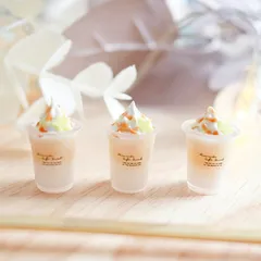 ハンドメイド✳︎冬色ホワイトモカ　ミニチュアドリンク