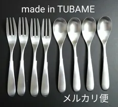 ツバメカトラリー シルバー ティースプーン デザートフォーク 8本セット  made in TUBAME ツバメ