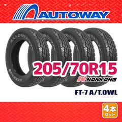 【AUTOWAY】 新品 205/70R15 サマータイヤ NANKANG FT-7 A/T.OWL 15インチ 4本セット 夏タイヤ オートウェイ