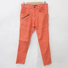 オークリースカルコレクション OAKLEY SKULL COLLECTION ゴルフ パンツ ストレッチ ロング 刺繍 立体裁断 3D オレンジ 黒 ブラック 31