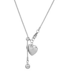 [AREUM] ハートネックレス シルバー ステンレス 前留め 垂れ下がり 人気デザイン ハート 高見え おしゃれ 