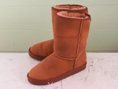 レディース Skechers ムートンブーツ オレンジ系の茶 25.5cm MK354