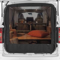 【特価商品】KYG 車 カーテン バックドア用 リアゲート用防虫ネット 防虫ネット 車中泊用品 グッズ 防虫 虫除け 網戸 両面スライドファスナー 取付簡単 カー用品 アウトドア 車中泊 キャンプ 150x127cm