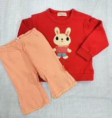 【まとめ売り 女の子】シシュノン Si・Shu・Non トレーナー＆パンツ セットアップ 95cm 子供服 中古