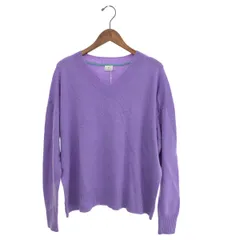未使用品 green label relaxing グリーンレーベルリラクシング 長袖 Vネック ニット サイズ:F  パープル  レディース 　243001000207
