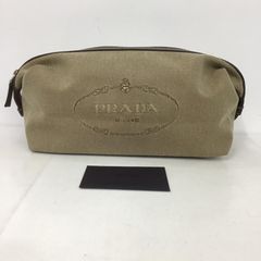 正規品 プラダ ビアンコ ホワイトデニムポーチ - メルカリ