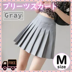 ●プリーツ ミニスカート グレー　Mサイズ インナー付き 韓国