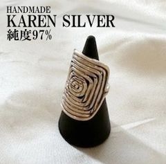 新着 シルバーリング カレンシルバー ハンドメイド エスニック 純銀 #147