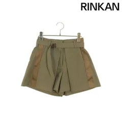 美品】希少23ss sacai サカイ ナイロン ツイル ショーツ カーキ 美品