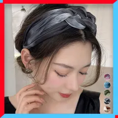 新品 三つ編みカチューシャ 韓国風 ヘアバンド マルチカラー 光沢感 カジュアルまとめ髪 お出掛け用 【送料無料】