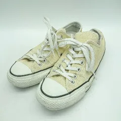 ◇ Θ CONVERSE 1SC028 コーデュロイ生地 ローカット スニーカー シューズ サイズ23.5 アイボリー系 レディース E  【1410100047710】のサムネイル