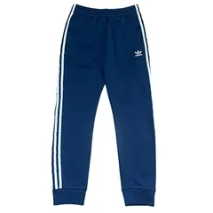古着 adidas アディダス トラックパンツ トレフォイルロゴ 3ライン ネイビー M 256-104