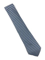 HERMÈS エルメス メンズ ネクタイ ブルー ペンギン柄 シルク100％ 中古