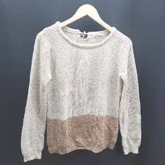 ◇ GLACIER グラシア 無地　首リボン 長袖 ニット サイズM ブラウン系 レディース E  【1304210017537】