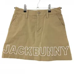 ジャックバニー スカート ベージュ×白 ビッグロゴ  レディース 00(XS) ゴルフウェア Jack Bunny