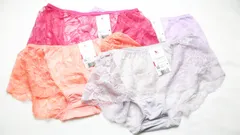 大特価まとめ売り! 新品タグ付 【４枚セット ワコール ボーイレングスショーツ 総レースショーツ Wacoal L 型番：PMM548 カラー：PU/RP/SP/GY】