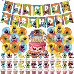 スマイリングクリッターズ Gタイプ パーティー グッズ ハッピーバースデー 誕生日 装飾 ガーランド バースデーグッズ イベント 風船 バルーン 飾り 装飾 品 豪華 子供 人気 ポピープレイタイム キャットナップ ドッグデイ ボビーベアハグ ピッキーピギー