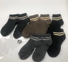 メンズソックス　8足　ブラック　ブラウン　チャコールグレー　グレー　4色　サイズ25.0〜27.0㎝　ボーダーデザイン　シンプル　レディースにも！　8足セット　靴下