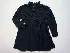 ラルフローレン ralph lauren アウトレット 子供服 女の子 2歳 約 90cm ベビー服 長袖 ワンピース 紺 ピンク コーデュロイ スモールポニー 秋 冬 ★3 冬服 ガールズ キッズ ベビー 【中古】 ユーズド 子ども服