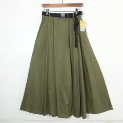 【新品：紙タグ】キューティブロンド★大人カジュアル ロングフレアスカート オリーブグリーン サイズL ＊ｂ9108