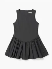 PPB ボリュームミニ ドレス 2 チャコール