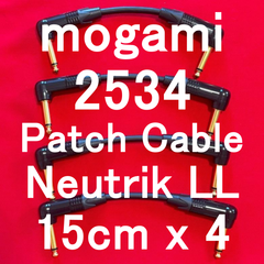 mogami 2534 Patch Cable with Neutrik Gold Plated Plug LL 15cm x 4本