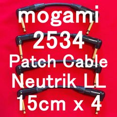 [신품 특별 가격]mogami 2534 Patch Cable with Neutrik Gold Plated Plug LL 15cm x 4개