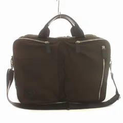 ハンティングワールド HUNTING WORLD ビジネスバッグ ブリーフケース ハンド ショルダー ナイロン レザー ロゴ 茶 ブラウン /IR ■GY18のサムネイル