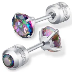 【在庫処分】ネジ式 シンプル セカンドピアス ファーストピアス 金属アレルギー対応 両耳 サージカルステンレス レディース 2個セット ピアス [swars]