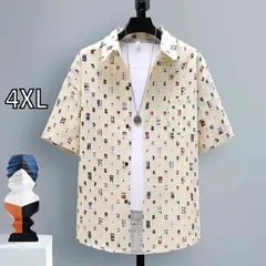 [4XL]メンズ ファッション 服 男性用 オシャレ シンプル 大人 かっこいい 大きいサイズ ストリート 紳士服 半袖 シャツ 夏 カジュアル リップド 長袖 チェック柄 シャツ 綿 ハイエンド シャツ スーツ