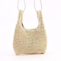 【クーコ COOCO】ペーパーマルシェ型ミニ ショルダーバッグ　ナチュラル