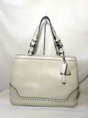 COACH コーチ　ハンドバッグ　ハンプトンズ　フリンジチャーム　5055 レザー トートバッグ