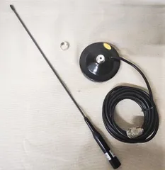 144/430MHz ソフト アンテナ マグネット基台 防水キャップ付