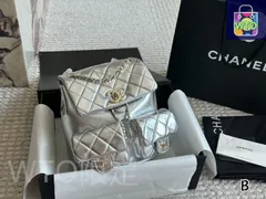 【今日特価】Adorable Chanel 23P Duma ダブルショルダーバッグ - ブラックゴールド フロッグデザイン-WTO輸入2