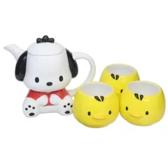 ポチャッコ ティーセット 磁器製ティーポット＆ティーカップ3個セット サンリオ サンアート プレゼント かわいい キャラクター グッズ 