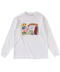 Common Noun 長袖 プリントT-shirt ホワイト INDIA