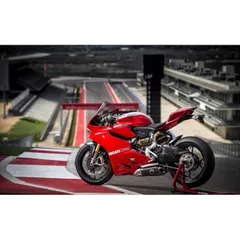 絵画風 壁紙ポスター (はがせるシール式) ドゥカティ 1199 パニガーレ 2013年 DUCATI CORSE スーパーバイク キャラクロ DSPB-002W2 (ワイド版 603mm×376mm) ＜日本製＞ ウォールステッカー お風呂ポスター