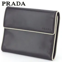 【最大30％OFF】プラダ 三つ折り 財布 ミニ財布 レディース メンズ ロゴ ブラウン ベージュ レザー PRADA  L3031S