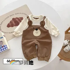 送料無料 60 ベビー服 男の子 秋冬 新生児 長袖 90 くま 70 女の子 出産祝い 80 春 カバーオール 赤ちゃん ロンパース