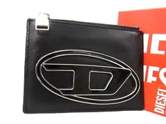 ■新品同様■ DIESEL ディーゼル レザー フラグメントケース コインケース 小銭入れ カード入れ メンズ ブラック系 AV9125