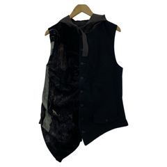 Yohji Yamamoto その他 POUR HOMME 19ss フードベルベット ベスト 3 ブラック