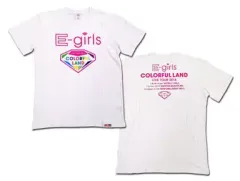 【中古】Tシャツ(女性アイドル) E-girls ツアーTシャツ ホワイト Lサイズ 「E-girls LIVE TOUR 2014 “COLORFUL LAND”」