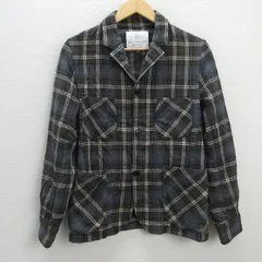 k■ユナイテッドアローズ/UNITED ARROWS B＆Y チェック柄 シャツジャケット【M】MENS■37【中古】