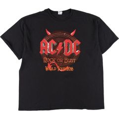 古着 デルタ DELTA AC/DC エーシーディーシー ROCK OR BUST WORLD TOUR 2016 両面プリント バンドTシャツ バンT メンズXXL/eaa328277